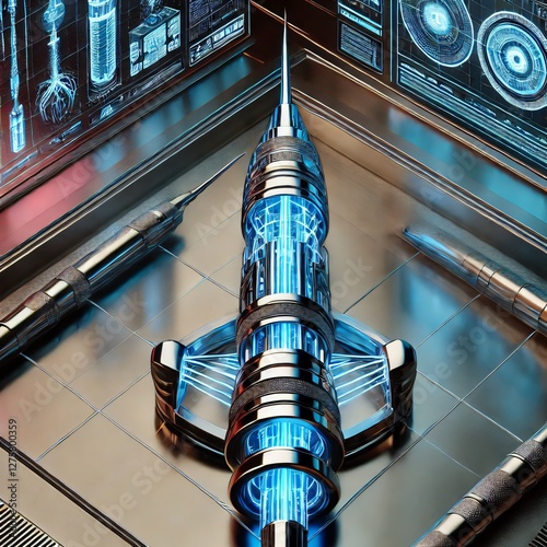 Futuristic Bifurcated Needle in a High-Tech Laboratory photo