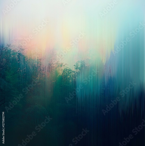 Nature landscape with gradient effect