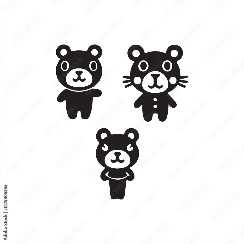Obraz premium set of teddy bears