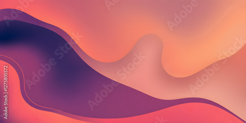 Abstract trendy gradient flowing geometric pattern background texture for poster cover design. Minimal color gradient banner template. Modern vector wave shape for brichure