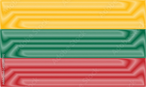 Lithuania Independence Day February 16. Scribble style Lithuania flag vector background. Poster, card, banner.