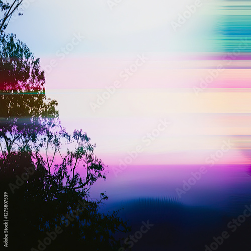 Nature landscape with gradient effect