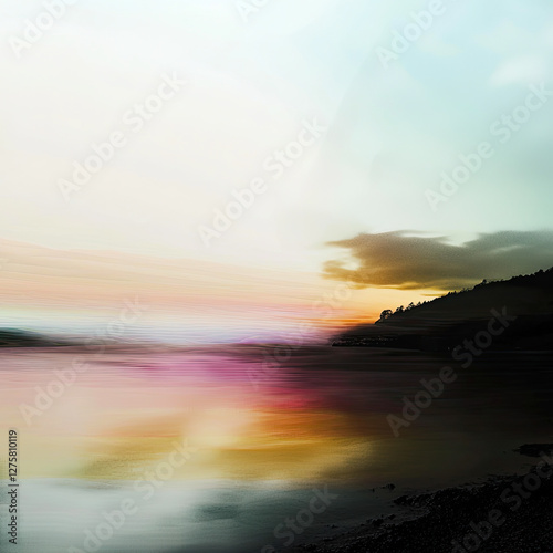 Nature landscape with gradient effect