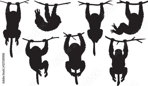 Gibbon silhouettes 