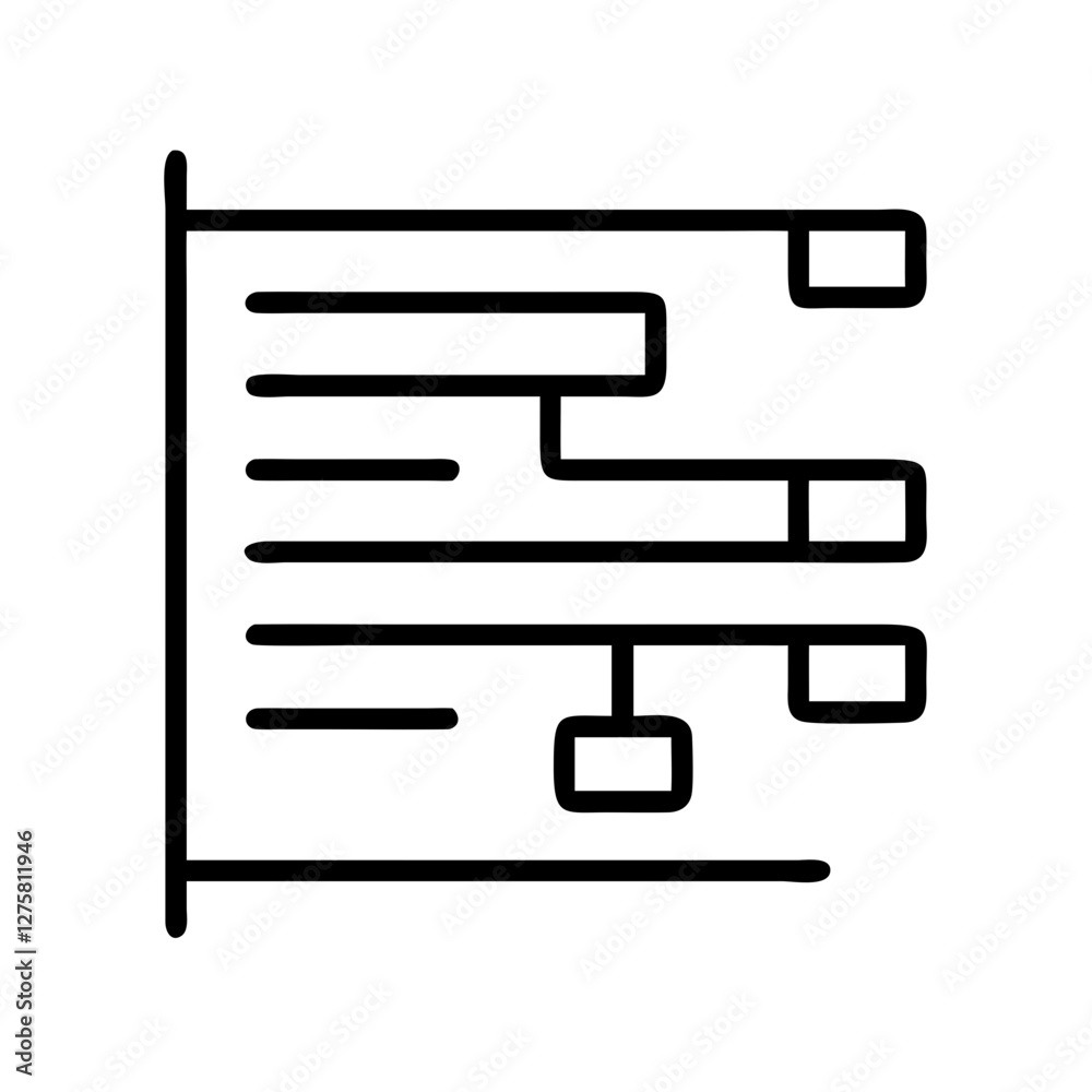 gantt chart icon, gantt chart line art - simple line art of gantt chart, perfect for gantt chart logos and icons gantt chart icon, gantt chart line art - simple line art of gantt chart, perfect for gantt chart logos and icons