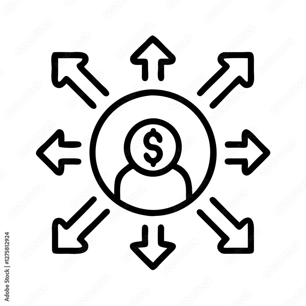 resource allocation icon, resource allocation line art - simple line art of resource allocation, perfect for resource allocation logos and icons resource allocation icon, resource allocation line art - simple line art of resource allocation, perfect for resource allocation logos and icons