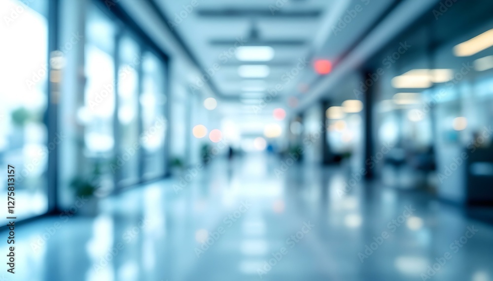 blur image background of corridor in hospital or clinic image