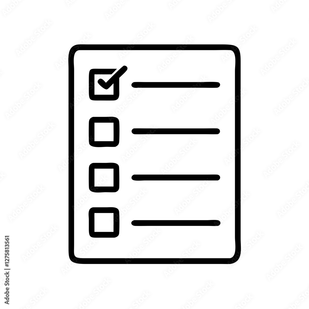task list icon, task list line art - simple line art of task list, perfect for task list logos and icons task list icon, task list line art - simple line art of task list, perfect for task list logos and icons