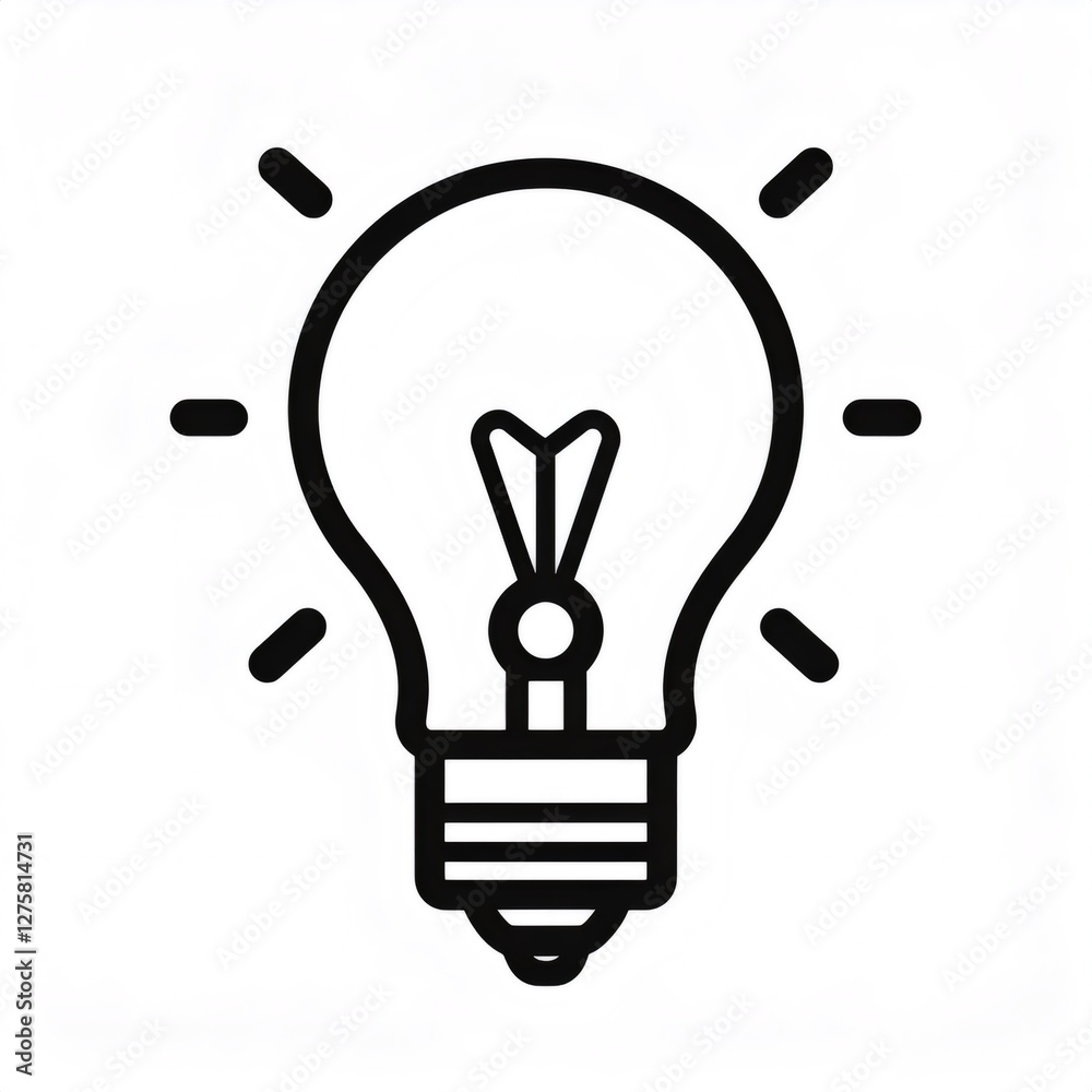 Glowing light bulb representing creative thinking, innovation, and breakthrough inspiration Glowing light bulb representing creative thinking, innovation, and breakthrough inspiration