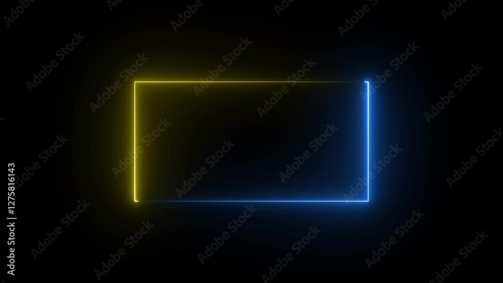abstract glowing neon rectangle frame animation background 4k abstract glowing neon rectangle frame animation background 4k