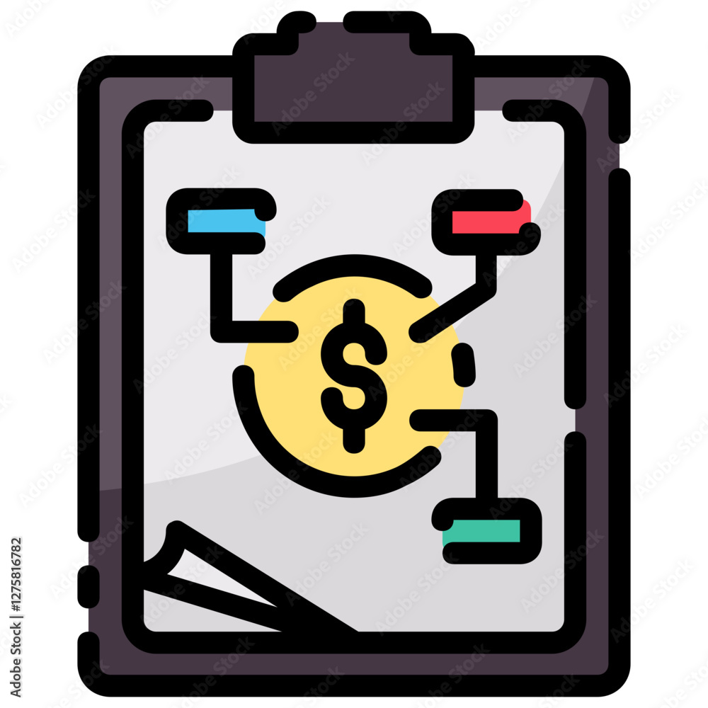 finance report vector filled outline icon finance report vector filled outline icon