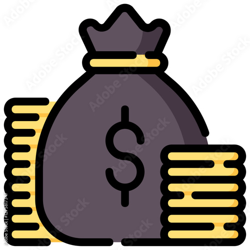 funding vector filled outline icon