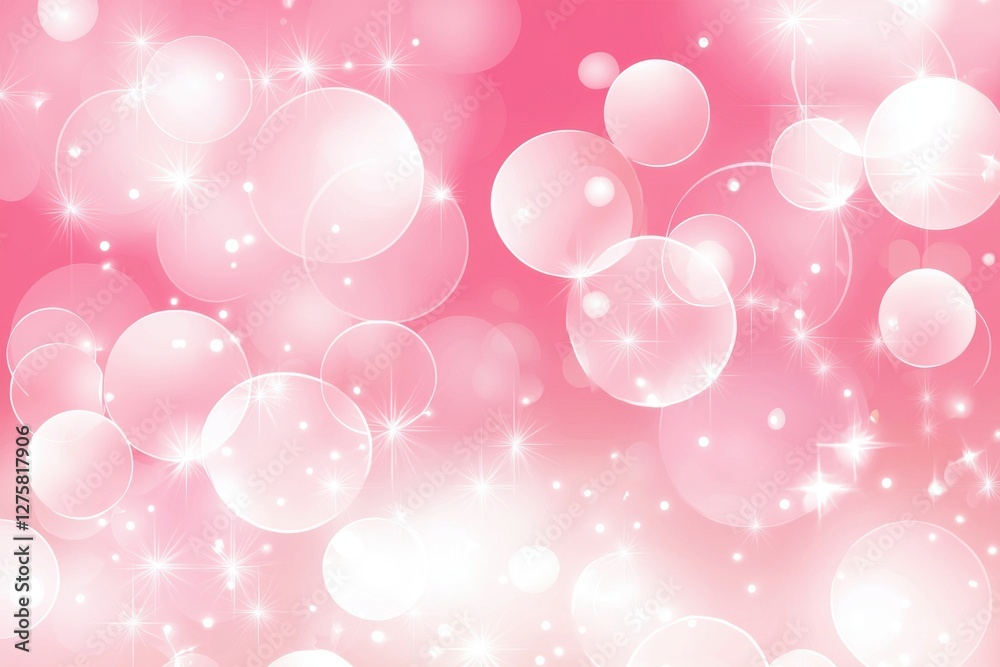 Soft Pink Background with Sparkling Bubbles and Light Effects Soft Pink Background with Sparkling Bubbles and Light Effects
