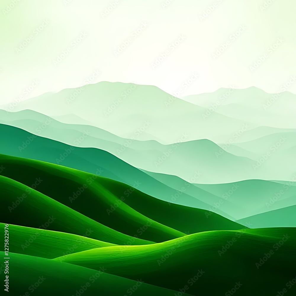 Obraz premium green hills landscape