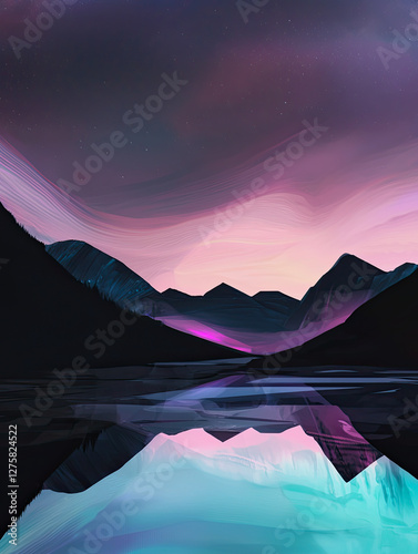 Nature landscape with gradient effect