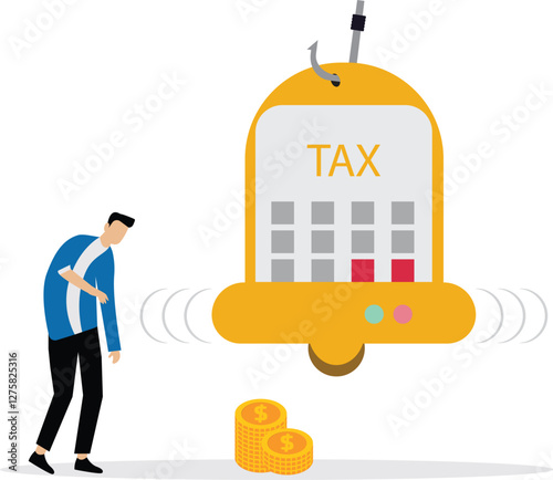 Individual income tax payment notification concept
