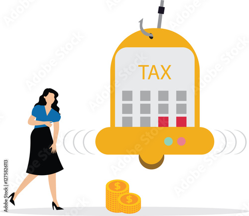 Individual income tax payment notification concept