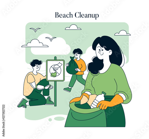 Eco Life. Flat Vector Illustration