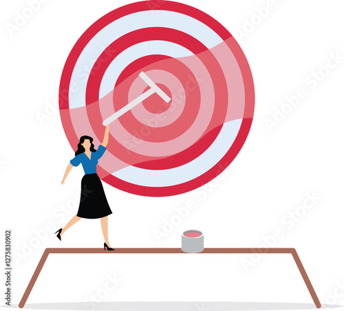 Unclear target or blind business vision concept