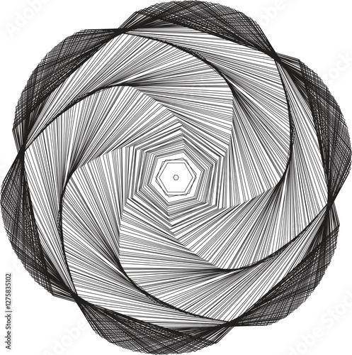 Round Circling Abstract Background.