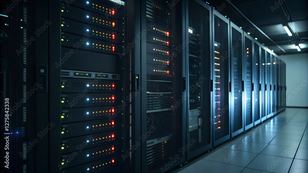 server rack with data storage server rack with data storage