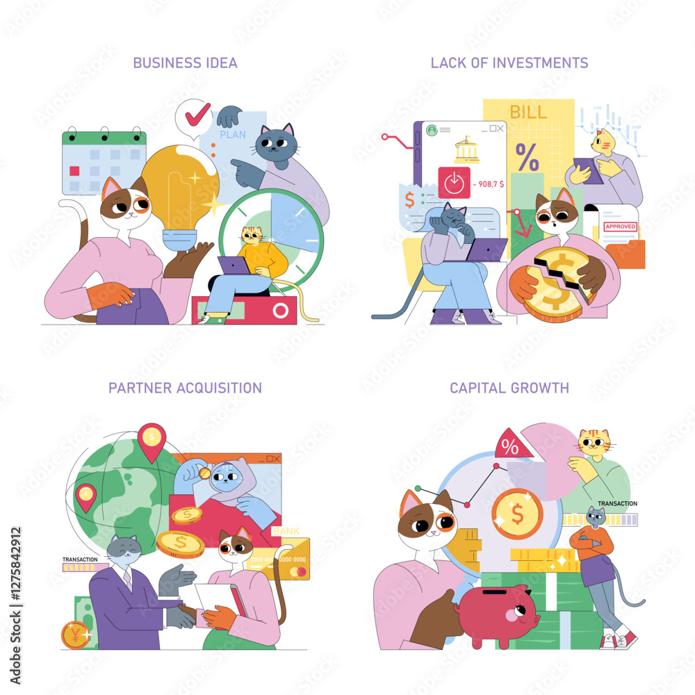 Business. Flat Vector Illustration Business. Flat Vector Illustration