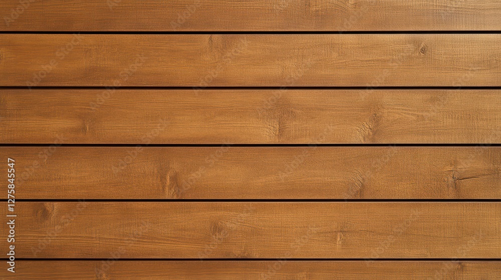 Naklejka premium A close-up view of a beautifully textured wooden wall with horizontal planks, showcasing a warm, natural wood finish.