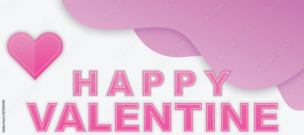 Valentines day background in paper style Valentines day background in paper style
