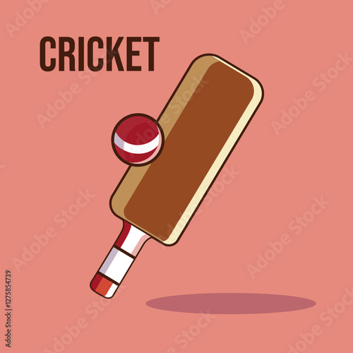 ball and bat for cricket spor...