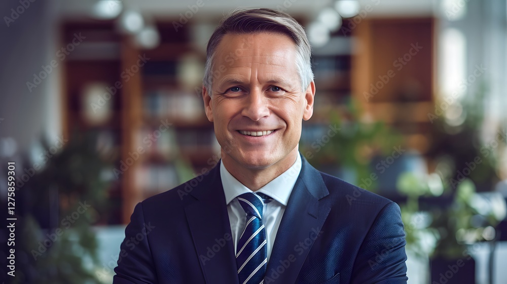 Smiling Successful Businessman Portrait Professional Corporate Executive Manager Confident Leader in Modern Office Setting Happy Male Entrepreneur Wearing Stylish Suit and Tie Positive Attitude Smiling Successful Businessman Portrait Professional Corporate Executive Manager Confident Leader in Modern Office Setting Happy Male Entrepreneur Wearing Stylish Suit and Tie Positive Attitude