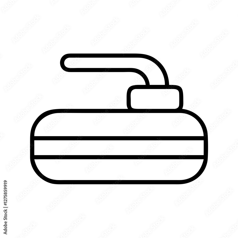curling stone icon, curling stone line art - simple line art of curling stone, perfect for curling stone logos and icons curling stone icon, curling stone line art - simple line art of curling stone, perfect for curling stone logos and icons