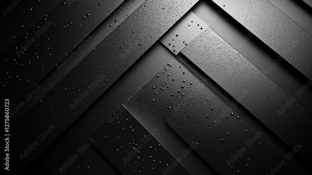 Abstract dark metallic panels, diagonal stripes Abstract dark metallic panels, diagonal stripes