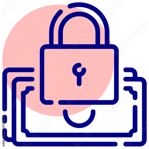 confidentiality vector mixed outline icon