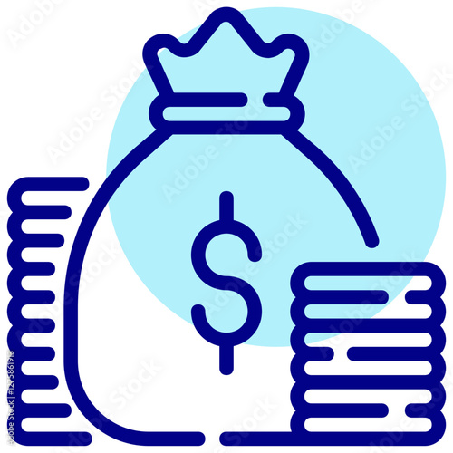 funding vector mixed outline icon