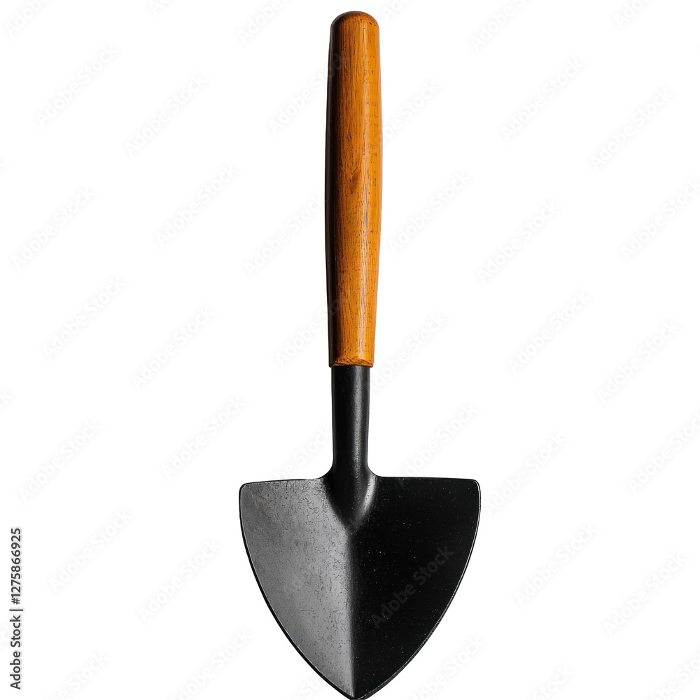 Garden Trowel with Wooden Handle for Planting Tasks isolated on png transparent background, cut out Garden Trowel with Wooden Handle for Planting Tasks isolated on png transparent background, cut out