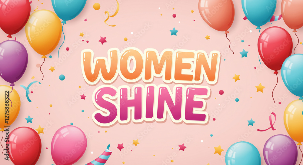 Fototapeta premium Women Shine with Bold Colors 