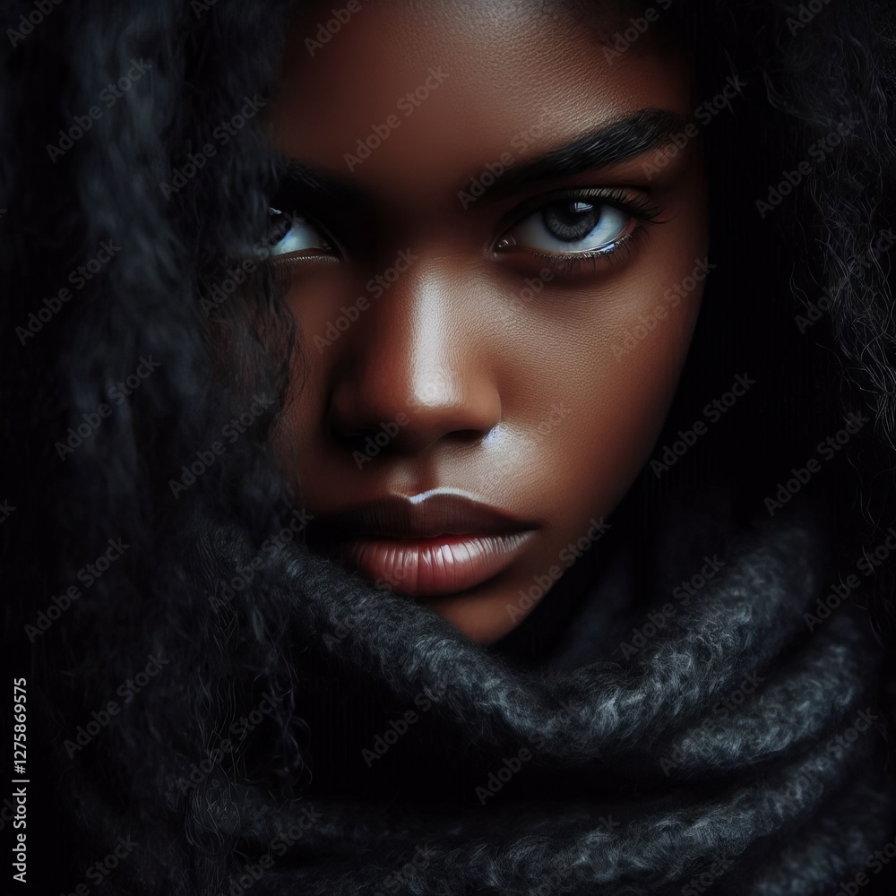 The Gaze A mysterious portrait of a person with an intense gaze The Gaze A mysterious portrait of a person with an intense gaze