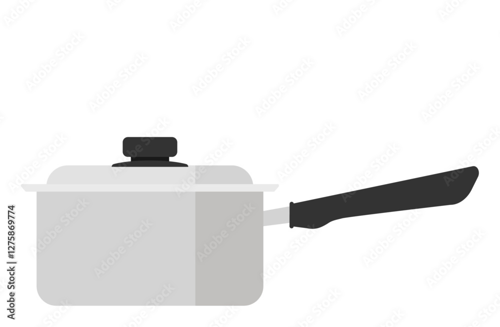 Obraz premium 片手鍋のベクターイラスト