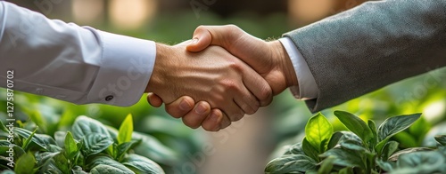 Business Agreement Between Two Professionals in a Greenhouse Setting