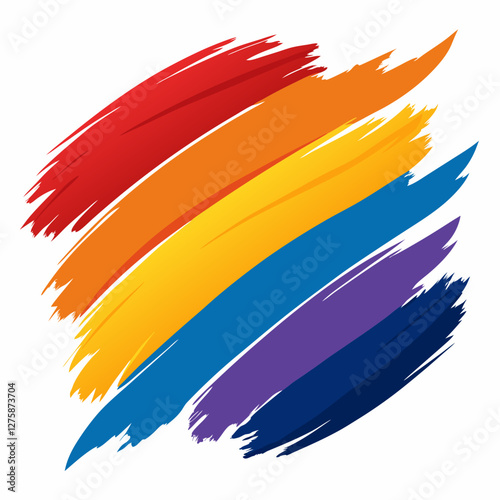 colorful paint brush Artwork | Detailed Brush Stroke