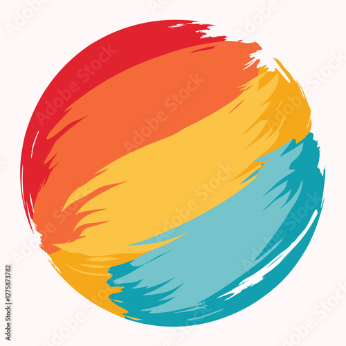 colorful paint circle brush Artwork | Detailed Brush Stroke