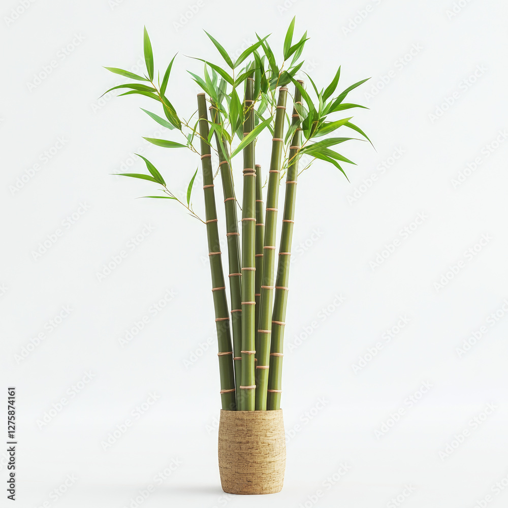 Fototapeta premium Bamboo stalks and leaves