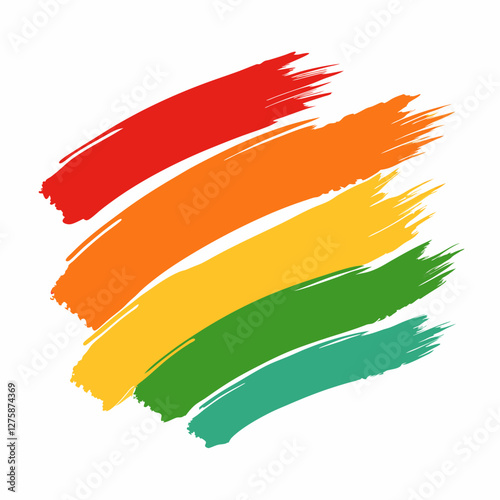 colorful paint brush Artwork | Detailed Brush Stroke