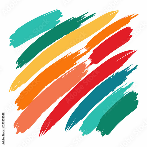 colorful paint brush strokes
