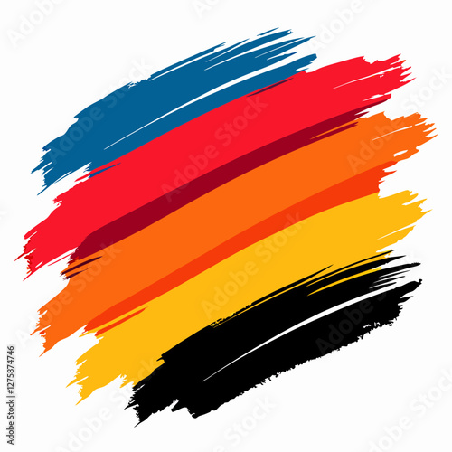 colorful paint brush Artwork | Detailed Brush Stroke