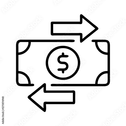 flexible payment icon, flexible payment line art - simple line art of flexible payment, perfect for flexible payment logos and icons