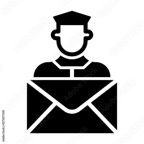Postman Vector Glyph Icon Design