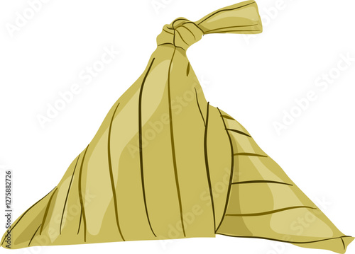 Ketupat palas illustration. Malaysian food.