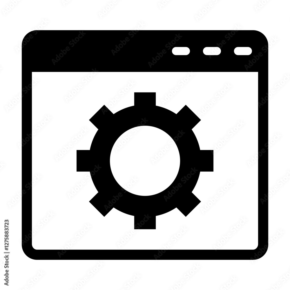 Browser Setting Vector Glyph Icon Design Browser Setting Vector Glyph Icon Design