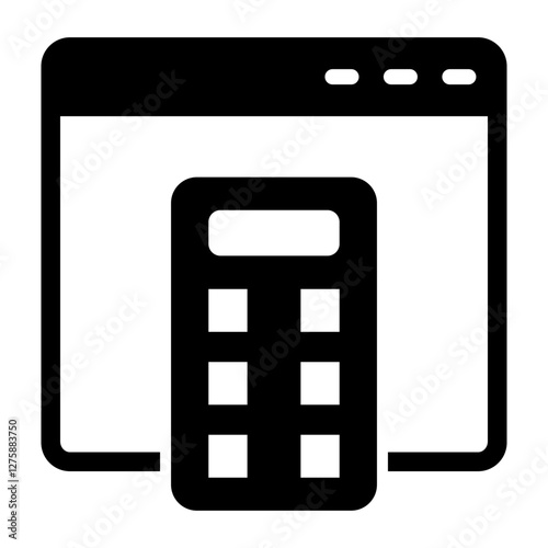 Calculation Vector Glyph Icon Design